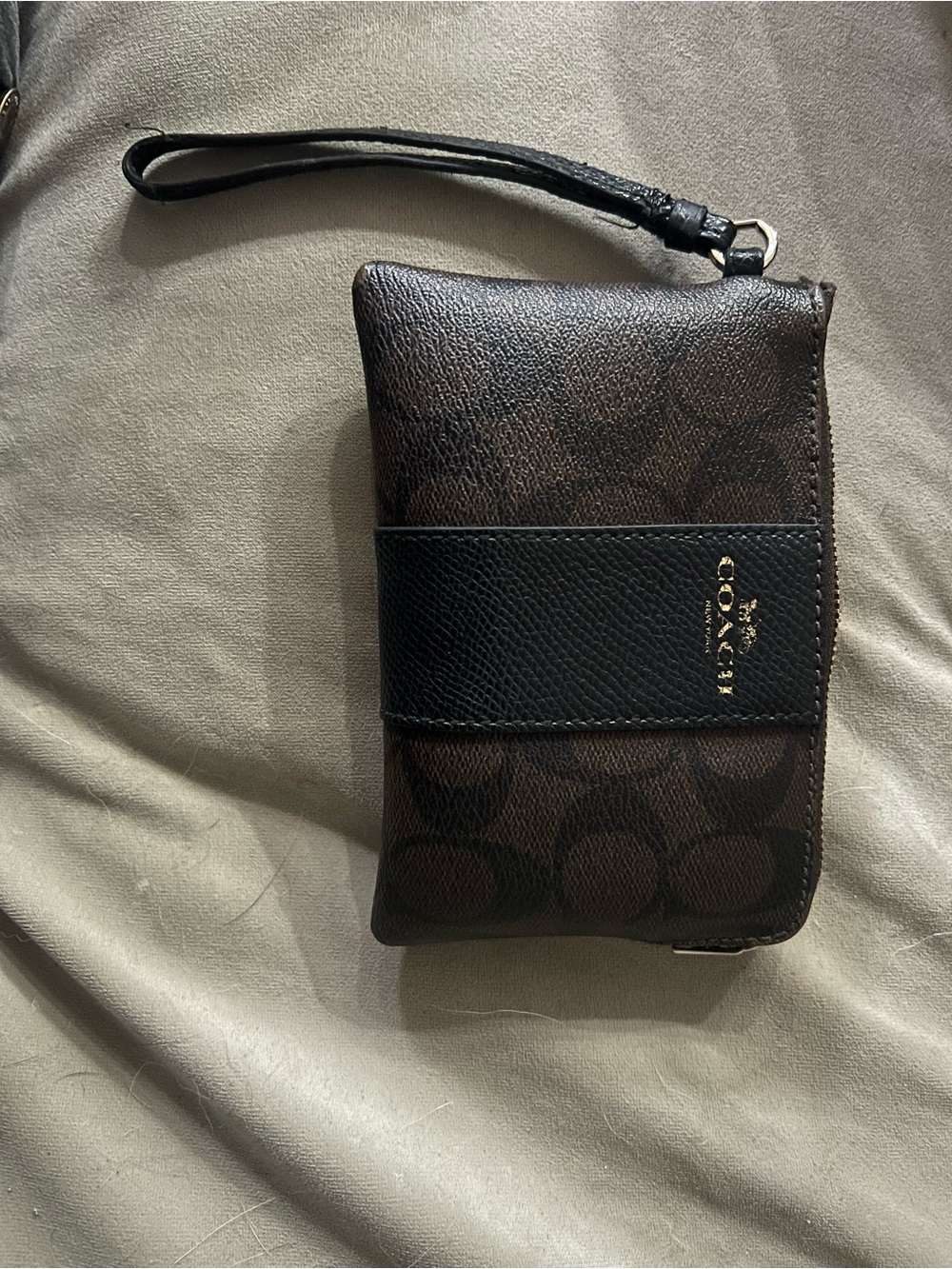 Coach corner zip wristlet